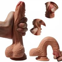 Realistyczny Penis Z Jądrami, Silikonowe Dildo