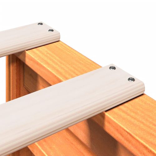 Łóżko z regałem, bez materaca, woskowy brąz, 75x190 cm, sosnowe na Arena.pl