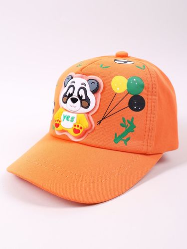 Czapka z daszkiem bejsbolówka dziecięca unisex panda pomarańcz 50-54 YOCLUB na Arena.pl