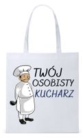 Dla Kucharza Kucharki Torba Eco Biała Shopper Z Nadrukiem Ze Zdjęciem