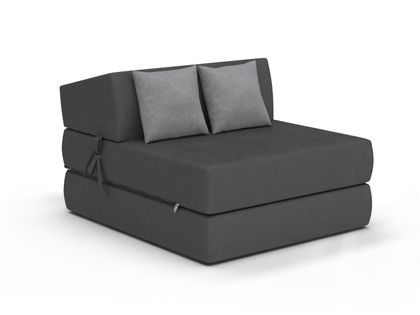 Fotel kanapa rozkładany materac sofa z poduszkami