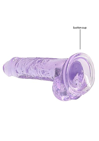 7"" / 18 Cm Realistic Dildo With Balls - Purple zdjęcie 5
