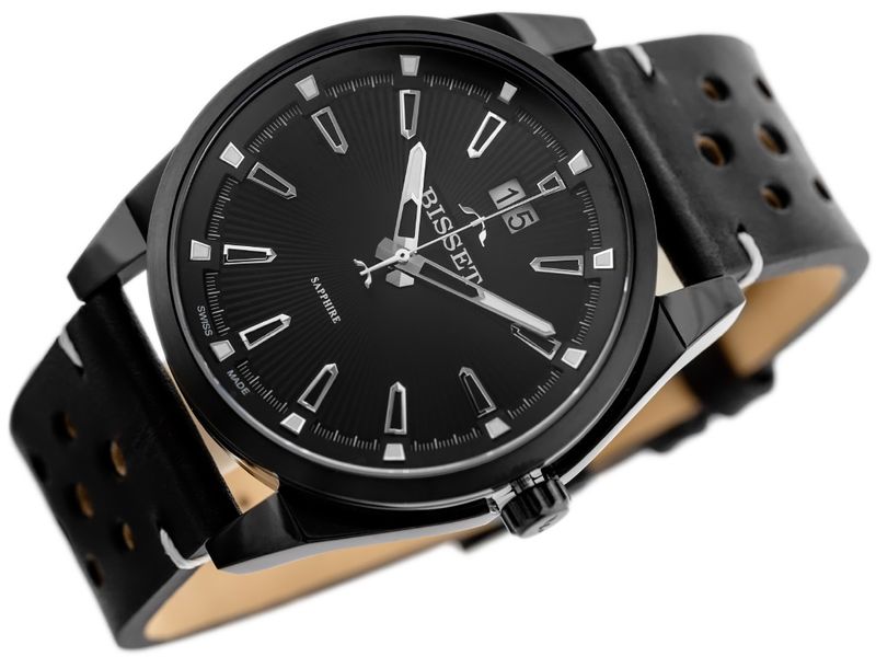 ZEGAREK MĘSKI BISSET BSCF40 - SZAFIROWE SZKŁO zdjęcie 6