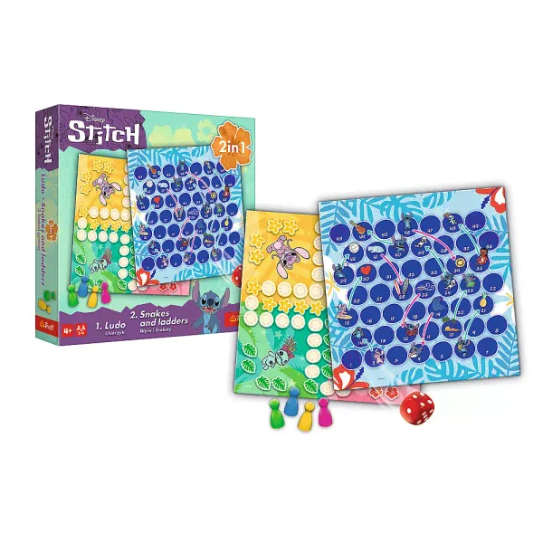Gra klasyczna Lilo & Stitch. Chińczyk / Węże i drabiny zdjęcie 4