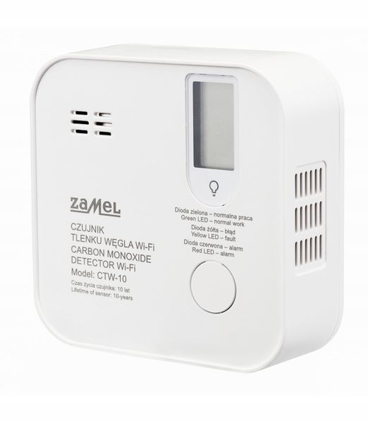 Czujnik detektor tlenku węgla czadu WiFi Zamel CTW-10 zdjęcie 1