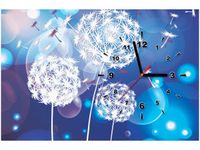 60CM 40CM ZEGAR OBRAZ DMUCHAWCE ABSTRAKCYJNYM TLE DRUK PŁÓTNO RAMA