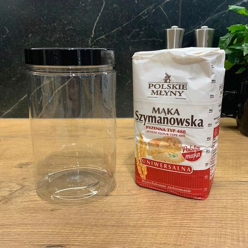 Pojemniki słoiki plastikowe 1,5L mąkę 1500ml x 9 na przyprawy makaron mąkę na Arena.pl