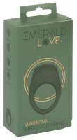 emerald love luxurious vibro ring - silikonowy pierścień z 10 trybami