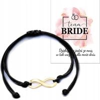 BRANSOLETKA PREZENT NA WIECZÓR PANIEŃSKI NIESKOŃCZONOŚĆ PODZIĘKOWANIE