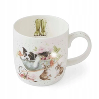 Royal Worcester Kubek Wrendale Designs 310ml pies i króliki prezent biały