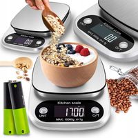 PRECYZYJNA WAGA KUCHENNA 10000g/0,1g WYŚWIETLACZ LCD JUBILERSKA + BATERIE