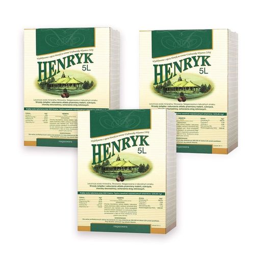 Lecznicza woda mineralna Henryk 5l x 3 sztuk na Arena.pl