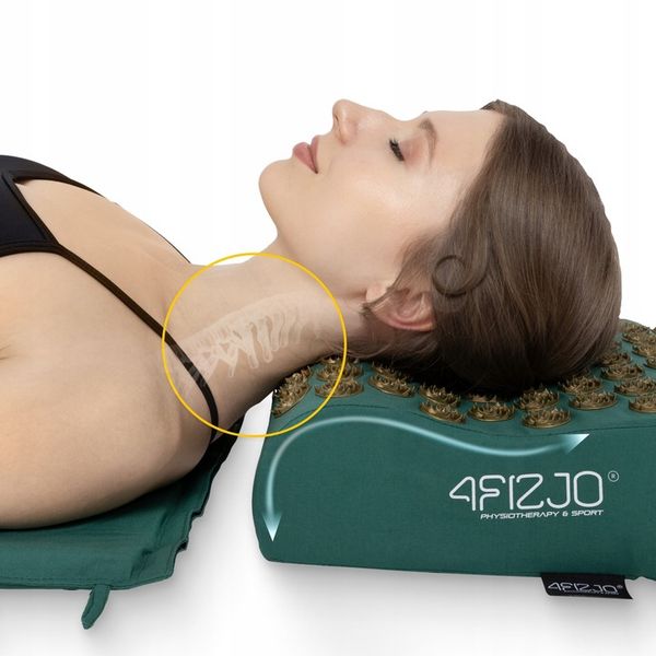 Mata do akupresury z poduszką XL 4FIZJO zielona zdjęcie 4