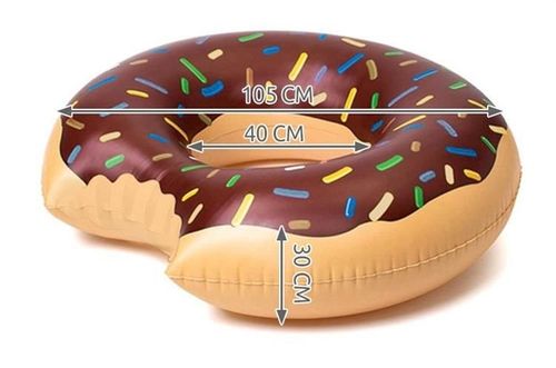 Koło dmuchane - donut brązowy na Arena.pl