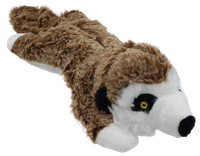 Zabawka pluszowa dla psa borsuk brązowy z piszczałką 34cm