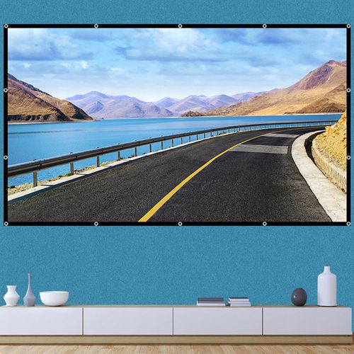 Ekran projekcyjny do slajdów materiałowy przenośny 100" cali 221x125cm na Arena.pl