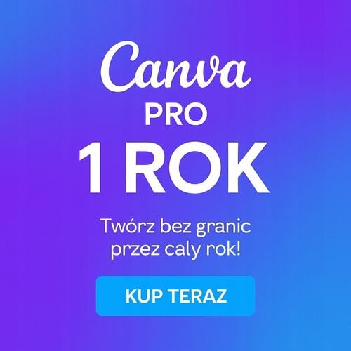 Canva Pro - 1 rok (12 Miesiąc) Subskrybcja do własnego konta na Arena.pl