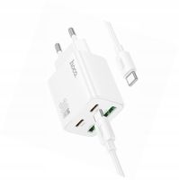 Biała ładowarka cztery porty USB-C 30W Hoco do Samsung Galaxy A53 5G