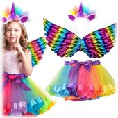 Jednorożec kostium przebranie spódniczka opaska zestaw dla dziewczynki
