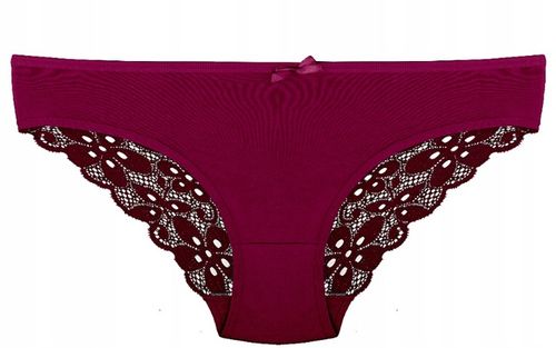 Majtki Koronkowe Bawełniane Wielokolorowe Damskie Figi Wygodne S 7-PAK na Arena.pl