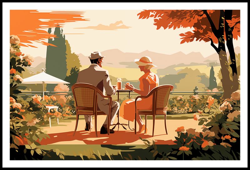 Plakat 91,5x60cm Retro Randka zdjęcie 3