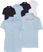 Koszula damska z krótkim rękawem TWÓJ HAFT LOGO GRAFIKA firmowa 5 SZTUK