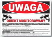 ZI-57 - TABLICA - UWAGA obiekt monitorowany - RODO