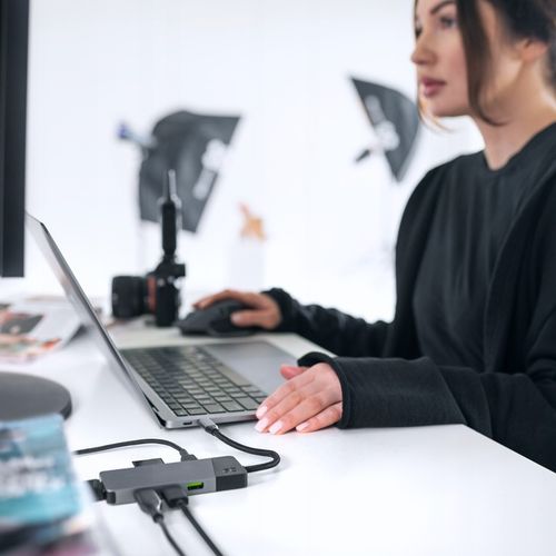 HUB USB-C 7w1 GC Connect PD 85W ADAPTER 3x USB 3.1, HDMI 4K, USB C, SD, TF na Arena.pl