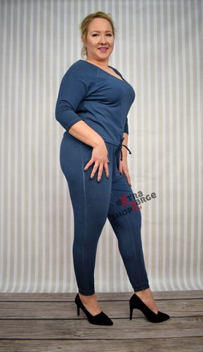 Kombinezon marki M&M niebieski PLUS SIZE na Arena.pl