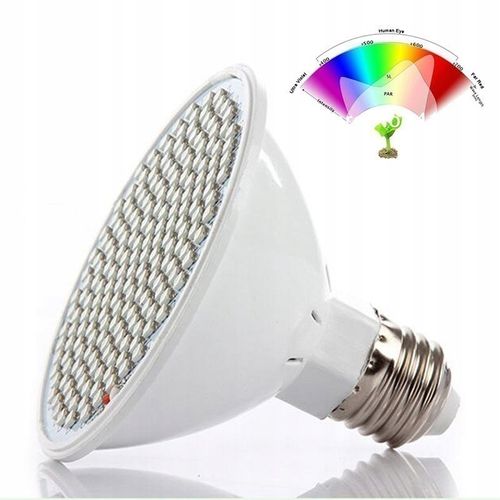 Mocna Żarówka Led E27 Grow 200Led Do Uprawy Roślin na Arena.pl