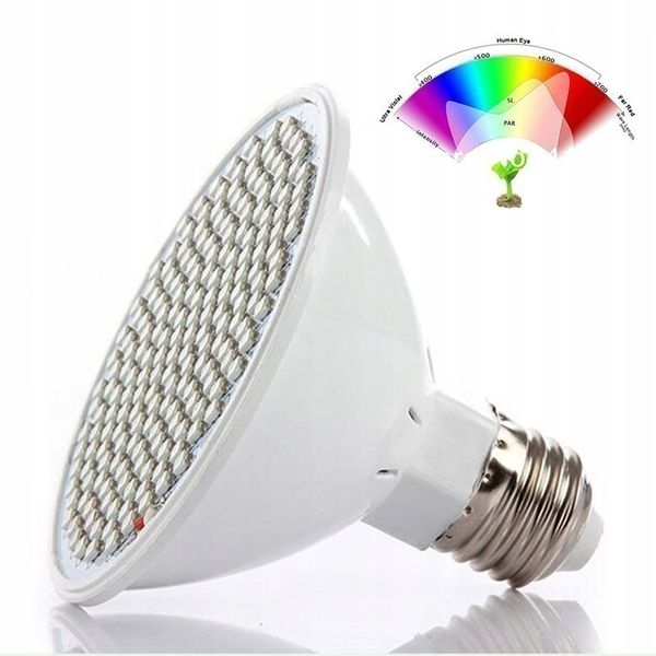 Mocna Żarówka Led E27 Grow 200Led Do Uprawy Roślin zdjęcie 8