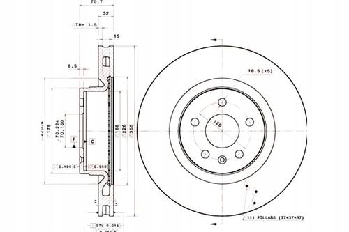 TARCZA HAM PRZOD 355X32 V BREMBO na Arena.pl