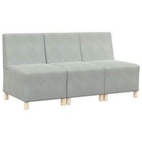 Modułowa sofa bez podłokietników 3 pcs Jasnoszary