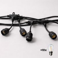 GIRLANDA 10 METRÓW Z ŻARÓWKĄ FILAMENTOWĄ 10x1,5W