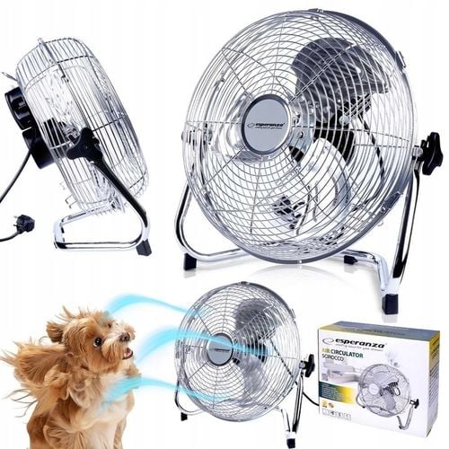 WENTYLATOR STOJĄCY WIATRAK PODŁOGOWY PRZEMYSŁOWY CYRKULATOR POWIETRZA 50W na Arena.pl