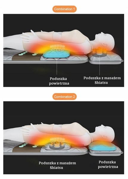 Materac masujący mata masująca shiatsu nefrytowy grzanie Gateway do masażu zdjęcie 15