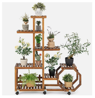 Kwietnik drewniany na kółkach regał na kwiatki