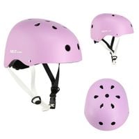 Kask NILS EXTREME fioletowy, bezpieczny na rolki, hulajnogę XS MTW001