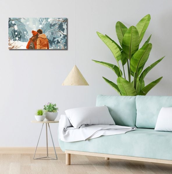 Obraz 60x30cm Razem w Śniegu zdjęcie 2