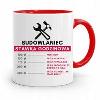 Kubek Czerwony Budowlańca Majstra Fachowca Prezent Z Nadrukiem Ze Zdjęciem