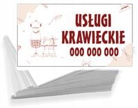 Wizytówki firmowe REKLAMOWE Foliowane 1000 szt USŁUGI KRAWIECKIE