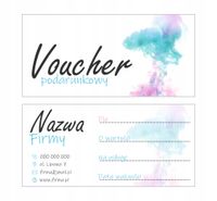 VOUCHERY PODARUNKOWE PREZENTOWE na zakupy lub usługi 60 szt. SZEROKI WYBÓR