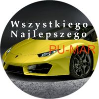 Opłatek na tort Urodziny Lamborghini Samochód Auto Logo Fura Bryka 18 30 40