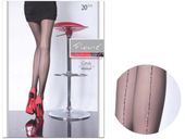 Rajstopy damskie ze szwem błyszczący lurex Black 2