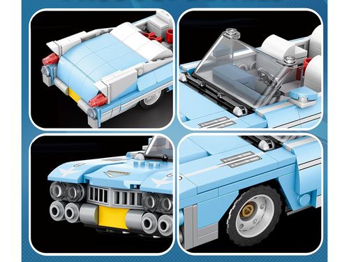 ZESTAW BŁĘKITNE AUTO KLOCKI DO UKŁADANIA na Arena.pl