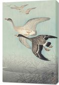 Obraz 60x90cm Great Geese in Flight, Koson Japoński Vintage do Salonu