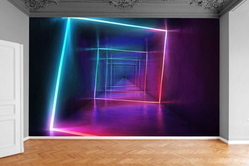 Fototapeta NEONOWY TUNEL DLA GRACZA 3D 390x280 na Arena.pl