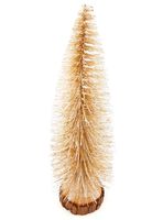 CHOINKA SZTUCZNA NA PNIU z brokatem ZŁOTA 33 cm