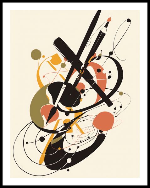Plakat 50x65cm Abstrakcyjny Rapsod zdjęcie 3