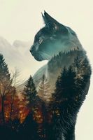 Plakat 20x30cm Koci Duch Lasu